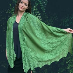 wool and silk lace scarf / wrap
