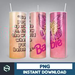 barbi tumbler wrap 20 oz skinny tumbler sublimation design, straight & tapered tumbler wrap (13)