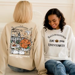 halloweentown university est 1998 sweatshirt, 2 sides halloweentown shirt, fall sweatshirt, halloweentown 1998 hoodie, h