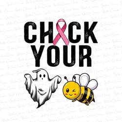 check your png, boo bees png, funny breast cancer png, boo bees print digital, bee halloween png, ha
