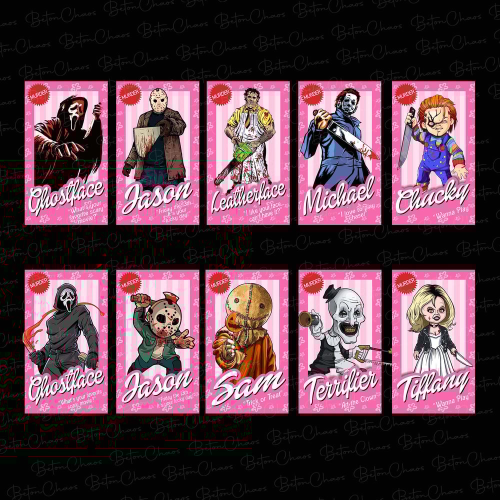 Bundle Halloween Characters Tarot Card PNG, Retro Halloween Png, Horror Characters PNG, Tarot Decks Png, Trendy Shirt Design, Halloween Png - 1.jpg