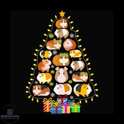 Guinea Pig Christmas Tree Light Svg, Christmas Svg, Guinea Svg, Christmas Tree svg