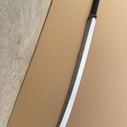 custom handmade d2 tool steel spear sword katana sword with leather sheath