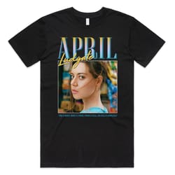april ludgate homage t-shirt tee top parks & rec funny retro 90's gift