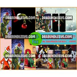 100 Grinch Tumbler 20 oz Skinny, Grinch Tumbler Sublimation Designs, Grinch Full Tumbler Wrap, Digital Downloads