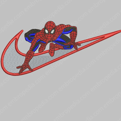 swoosh spiderman embroidery file swoosh anime embroidery design. machine embroider