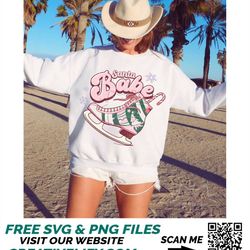 Santa Babe SVG  PNG Files for Christmas Sublimation designsRetro Christmas shirts Svg and Roller Png for sublimation des