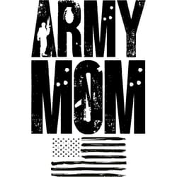 retro army mom american flag life svg