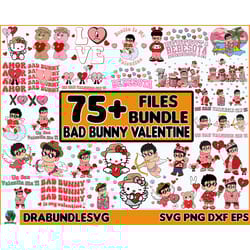 75 valentine bad bunny svg png bundle, valentines benito png, bad bunny valentines png, un san valentin sin ti png, digi