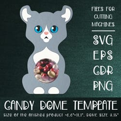 kinkalow cat | candy dome | paper craft template svg