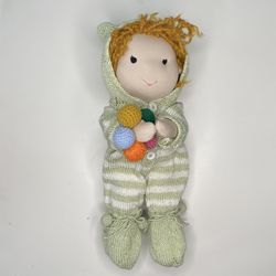 Waldorf doll boy ready to ship, mohair doll hair, Textile toy, Organic eco friendly doll, Stuffed toy, Handmade dolls