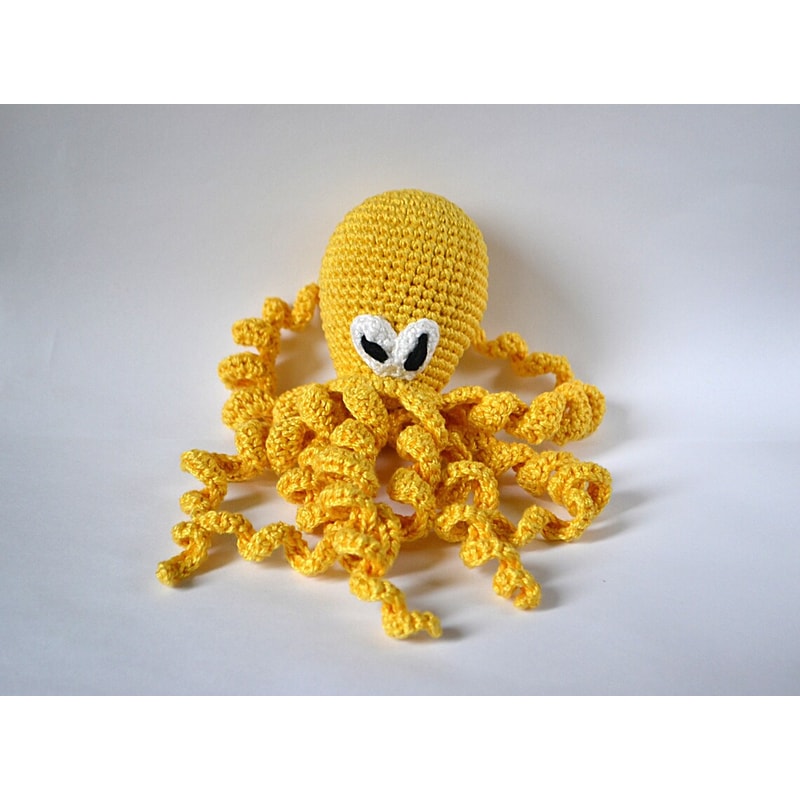 Octopus Crochet Pattern Baby Rattle Toy 2