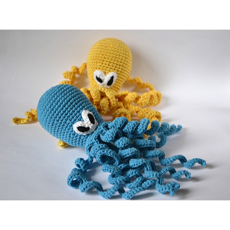 Octopus Crochet Pattern Baby Rattle Toy 0