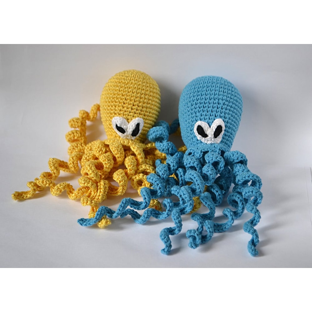 Octopus Crochet Pattern Baby Rattle Toy 3