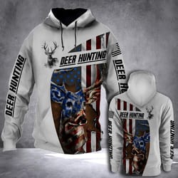 deer hunting flag hoodie