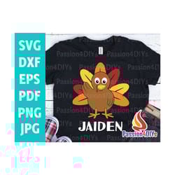boy turkey svg, thanksgiving svg cool turkey svg, fall autumn kids files, boys monogram svg, turkey shirt clipart design