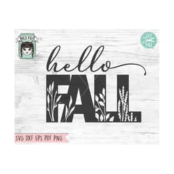 hello fall svg, hello fall cut file, fall quotes, thanksgiving svg file, autumn sign, fall sign, harvest, halloween, lea