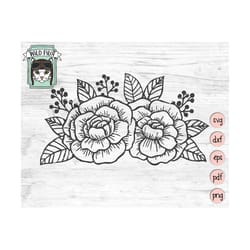 flowers svg file, flowers cut file, floral svg, flower border svg file, floral border cut file, flowers clipart, floral