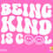 Being Kind Is Cool Svg Png, Choose Kindness Svg, Pink Svg, Trendy Retro Groovy Wavy Stacked Digital Download Sublimation PNG & SVG Cricut - 3.jpg