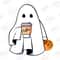 Cute Ghost Drinking Coffee Png, Ghost Ice Coffee png, Halloween Ghost Png, Halloween Ghost Png, Ghost Png, Stay Spooky Png - 1.jpg