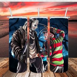 Horror Movies 20 Oz Skinny Tumbler Sublimation Design, Halloween Tumbler Straight And Tapered Wrap, Halloween Png