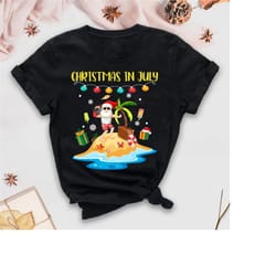 christmas in july shirt, hawaiian funny santa surfing shirt, santa summer beach shirt, funny summer christmas shirt, xma