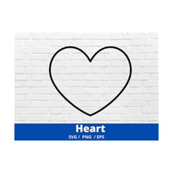 heart outline svg, heart svg, basic heart svg, love svg, heart cut file, basic heart cut file