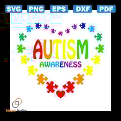 autism awareness heart puzzle svg, autism svg, autism awareness svg, autism puzzles svg, autism ribbon svg, heart puzzle
