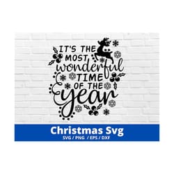 it's the most wonderful time of the year svg, christmas svg cut file, fall svg