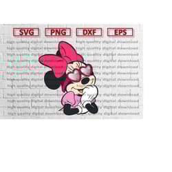 girl minnie digital download png svg cricut silhouette cut file instant vector