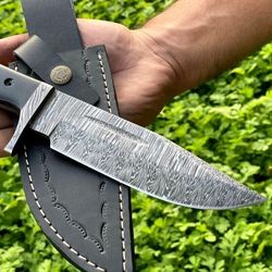 custom hand forged damascus steel hunting survival camping bushcraft bowie knife