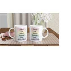 pride stacked rainbow letters pride 11oz mug, lgbtqia supporter cup, pride month, gay pride.