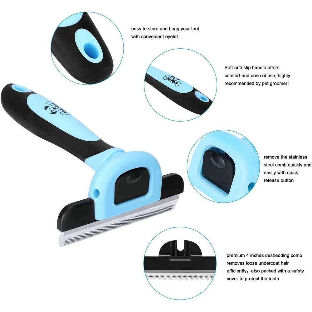 Dog Shedding Brush, Comb for Cat Pet Hair Removal 4
