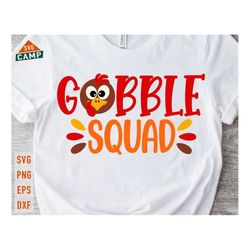 Gobble Squad Svg, Thanksgiving Svg, Turkey Face Svg, Kids Fall Svg, Gobble Gobble Svg, Thanksgiving Turkey Svg, Thanksgi