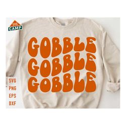Gobble Gobble Svg, Thanksgiving Svg, Turkey Svg, Thankful Svg, gobble gobble Png, Give Thanks Svg, Thanksgiving Shirt Sv