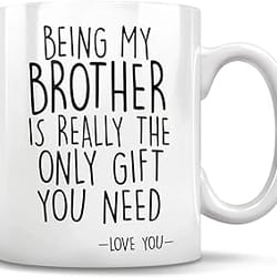 being my brother is really the only gift you need 11oz 15oz white coffee mug