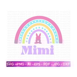 mimi easter rainbow svg, rainbow svg, mimi rainbow svg, easter shirt, grandma life svg, happy easter, grandma svg, cut f