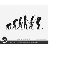 golfer svg evolution - golf svg, golfing svg, golfer svg, golf clipart, golf vector, dxf, png