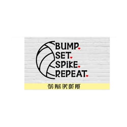 bump set spike repeat svg png eps dxf pdf/volleyball svg png clip art pdf dxf eps/volleyball team svg/bump set spike rep