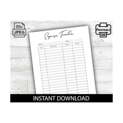 expense tracker, advertising, business tracker, track expenses, printable, financial planner, budget, digital download,