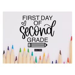 first day of second grade svg, back to school svg, second grader svg, hand lettered svg, second grade sign svg, second g