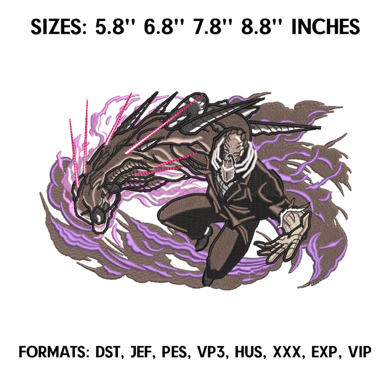 All For One Embroidery Design File, My Hero Academia Anime Embroidery Design, Anime Pes Design, Machine Embroidery File.png