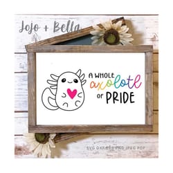 axolotl svg, axolotl pride svg, cute axolotl svg, cartoon axolotl, axolotl outline, pride svg, lgbtq svg, svg files for