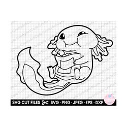 axolotl eating svg png clipart
