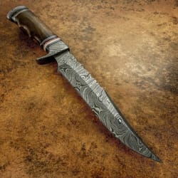 handmade hunting fixed blade damascus steel knife survival-outdoor-camping-hunting tool best gifts purpose.