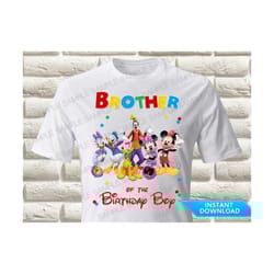 mickey mouse clubhouse brother of the birthday boy iron on transfer, mickey mouse clubhouse iron on transfer, mickey shi