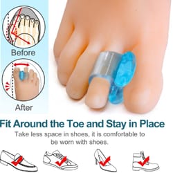 silicone gel bunion corrector straightener separator pain relief
