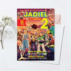 personalized file toy story birthday invitation | two infinity and beyond birthday invitation | toy story invitation | 2