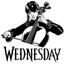 wednesday addams family jenna ortega svg