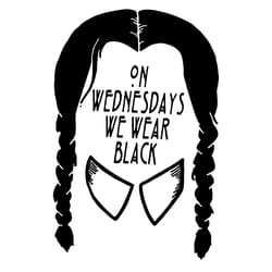 on wednesday we wear black horror movies svg